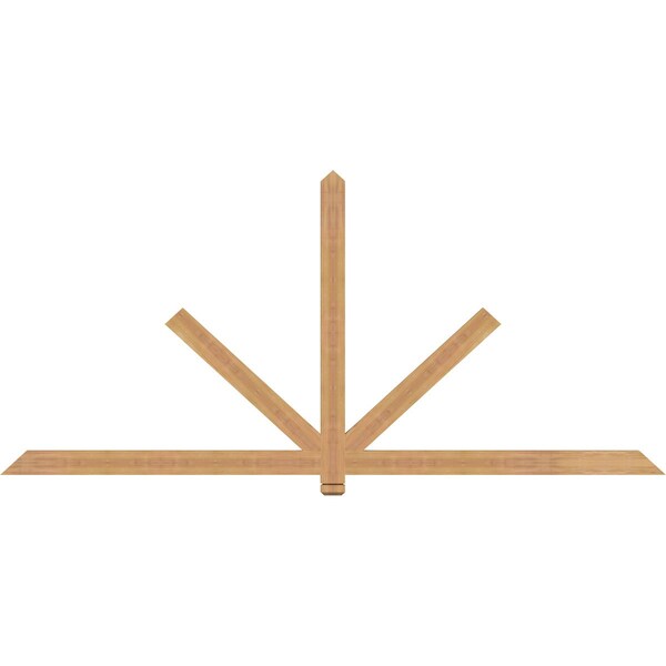 Ekena Millwork Kennewick Timber Gable Bracket, Western Red Cedar, 96"W x 44"H x 1 1/2"D x 3 1/2"F, 11/12 Pitch GBW096X44X0204KEN00SWR - main